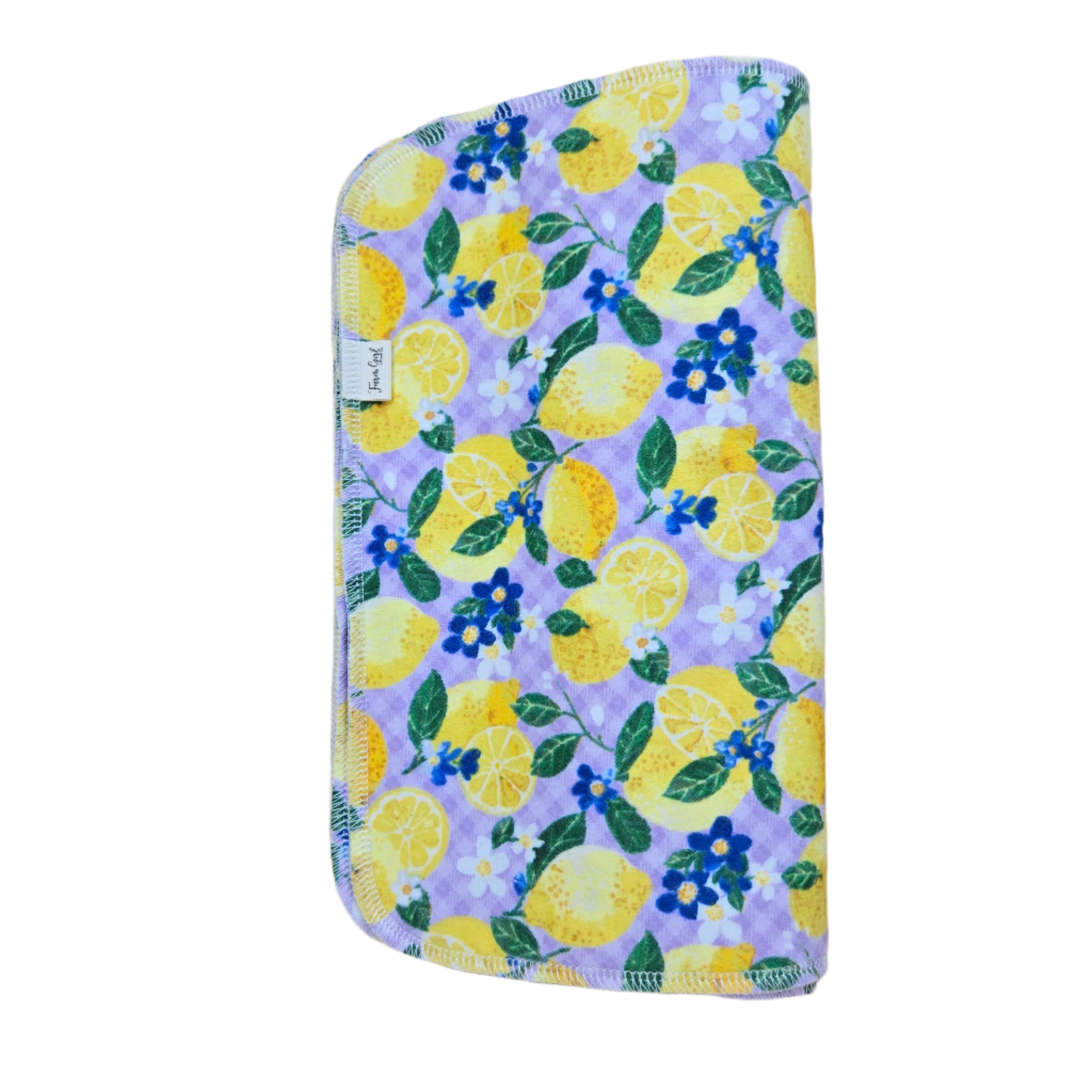 Asciugamani riutilizzabili senza carta | Limoni e lavanda a quadretti